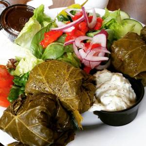 Taziki's Gluten Free Dolmades Plate (Stuffed Grape Leaves)