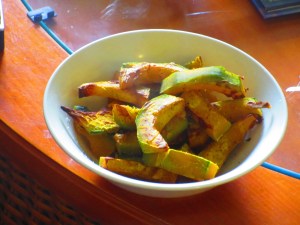 Oven roasted Kabocha Squash...cooked up by me...as part of the pre-race dinner.