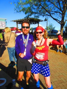 Ron Steve and Me in the After Party area after the Urban Bourbon Half Marathon
