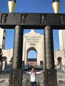 Me in front of the Los Angeles Memorial Coliseum 